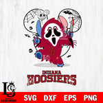 Indiana Hoosiers Stitch Ghost Face Halloween 2 Svg Eps Dxf Png File, Digital Download, Instant Download