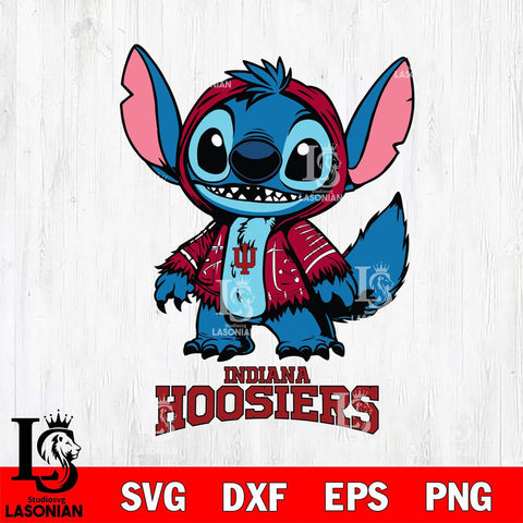 Indiana Hoosiers Stitch Halloween Svg Eps Dxf Png File, NCAA svg, Digital Download, Instant Download