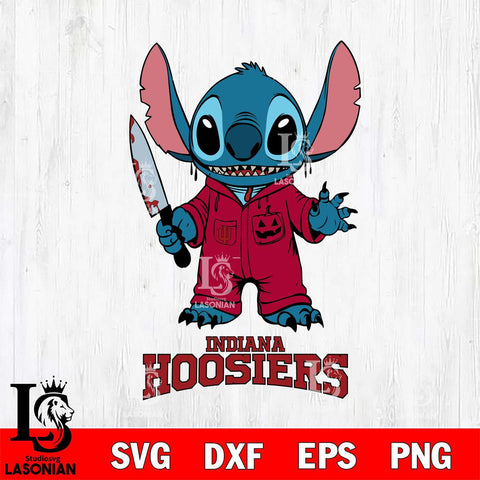Indiana Hoosiers Stitch Horror 2 Svg Eps Dxf Png File, NCAA svg, Digital Download, Instant Download