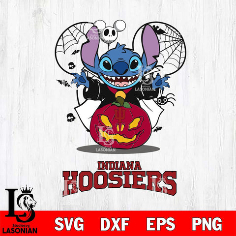 Indiana Hoosiers Stitch Horror Halloween Svg Eps Dxf Png File, Digital Download, Instant Download