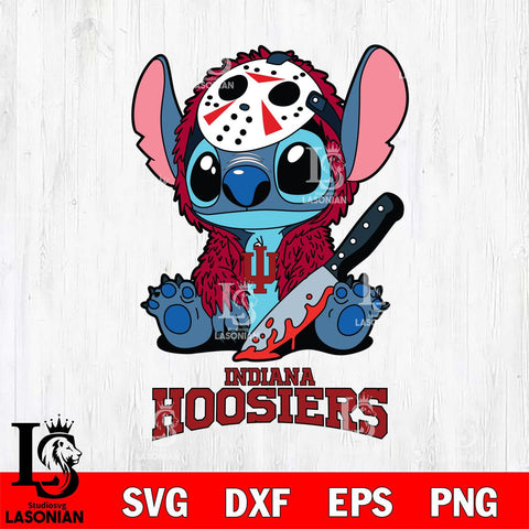 Indiana Hoosiers Stitch Jason Voorhees Svg Eps Dxf Png File, NCAA svg, Digital Download, Instant Download