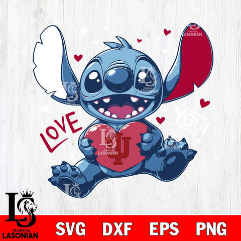 Indiana Hoosiers Stitch Love Svg Eps Dxf Png File, NCAA svg, Digital Download, Instant Download