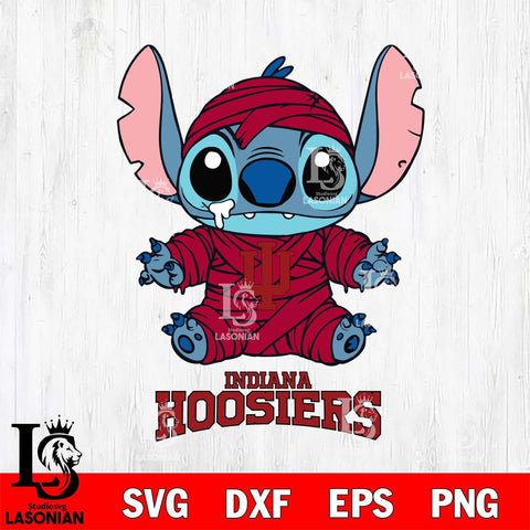 Indiana Hoosiers Stitch Mummy Svg Eps Dxf Png File, NCAA svg, Digital Download, Instant Download