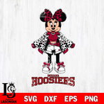 Indiana Hoosiers Style Minnie Disney Svg Eps Dxf Png File, Digital Download, Instant Download
