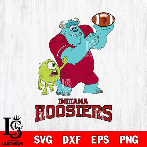 Indiana Hoosiers Sully & Mike Football Cricut,Christmas SVG DXF EPS PNG FILE, NCAA Digital Download,Instant Download, Silhouette