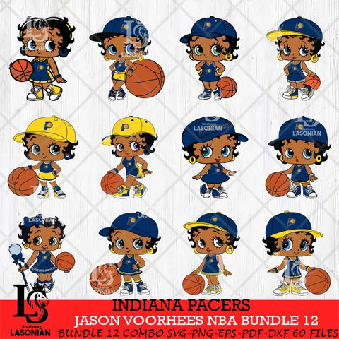 Indiana Pacers Betty Boop NBA Bundle 12 SVG Svg Eps Dxf Png File,Bundle NBA svg, Digital Download, Instant Download