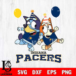 Indiana Pacers Bluey & Bingo 11 Svg Eps Dxf Png File, NBA svg, Digital Download, Instant Download