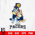 Indiana Pacers Bluey & Bingo 12 Svg Eps Dxf Png File, NBA svg, Digital Download, Instant Download