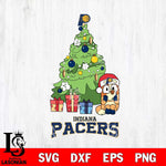 Indiana Pacers Bluey Chilli Christmas Tree Svg Eps Dxf Png File, Digital Download