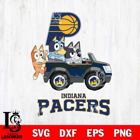Indiana Pacers Bluey friends Svg Eps Dxf Png File, NBA svg, Digital Download, Instant Download
