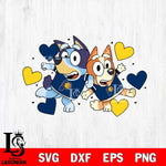 Indiana Pacers Bluey sport heart Svg Eps Dxf Png File, Digital Download, Instant Download