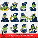 Indiana Pacers Boujee Grinch NBA Bundle 12 SVG Eps Dxf Png File, Digital Download, Instant Download