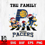 Indiana Pacers Family Bluey Christmas Svg Eps Dxf Png File, Digital Download