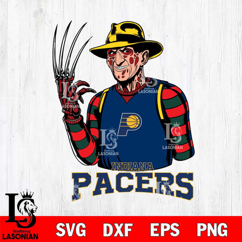 Indiana Pacers Freddy Krueger Horror Svg Eps Dxf Png File, NBA svg, Digital Download, Instant Download