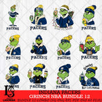 Indiana Pacers Grinch NBA Bundle 12 SVG Eps Dxf Png File, Digital Download, Instant Download