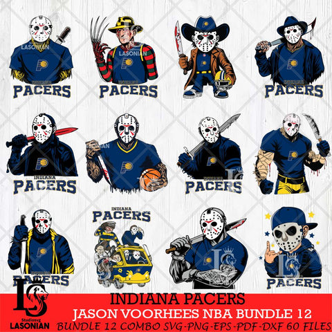 Indiana Pacers Jason Voorhees NBA Bundle 12 SVG Eps Dxf Png File, Bundle NBA svg, Digital Download, Instant Download