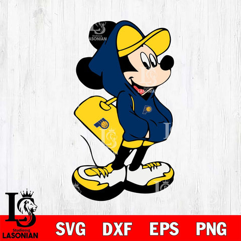 Indiana Pacers Mickey Svg Eps Dxf Png File, Digital Download