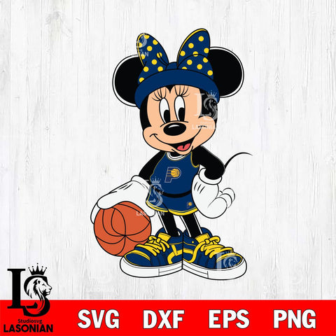 Indiana Pacers Mickey Minne Nba Svg Eps Dxf Png File, NBA svg, Digital Download, Instant Download