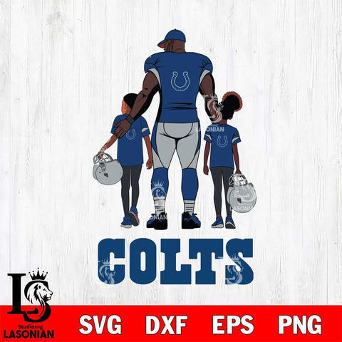 Indianapolis Colts 3 Father and son Rugby SVG DXF EPS PNG FILE,NFL SVG, Father day Digital Download,Instant Download, Silhouette