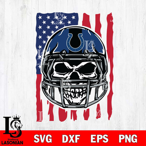 Indianapolis Colts American Skull Helmet Svg Eps Dxf Png File, Digital Download, Instant Download