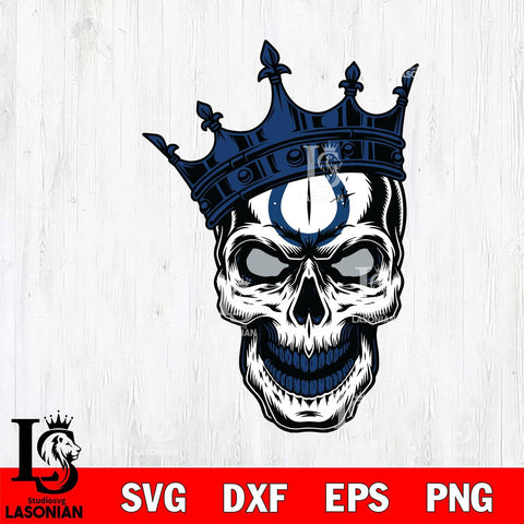 Indianapolis Colts Badass king Skull SVG