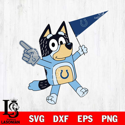 Indianapolis Colts Bandit Bluey Flag Svg Eps Dxf Png File,NFL Cut Svg Files,Digital File,Sublimation