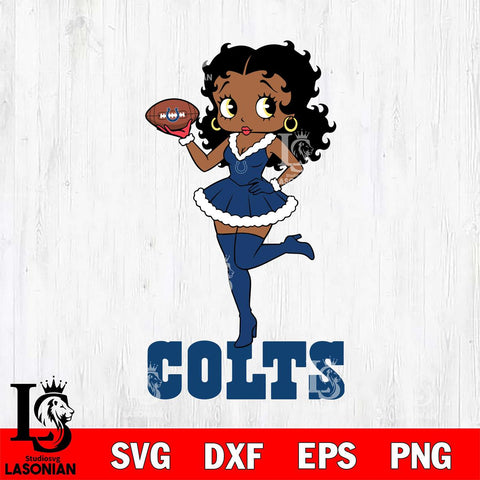 Indianapolis Colts Betty Boop Christmas Rugby File Cut, NFL SVG DXF EPS PNG PDF File, Digital Download , Criucut , Silhouette