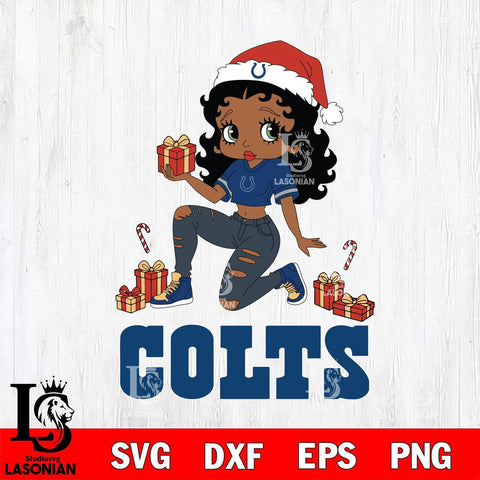 Indianapolis Colts Betty Boop Gift File Cut, NFL SVG DXF EPS PNG PDF File, Digital Download , Criucut , Silhouette