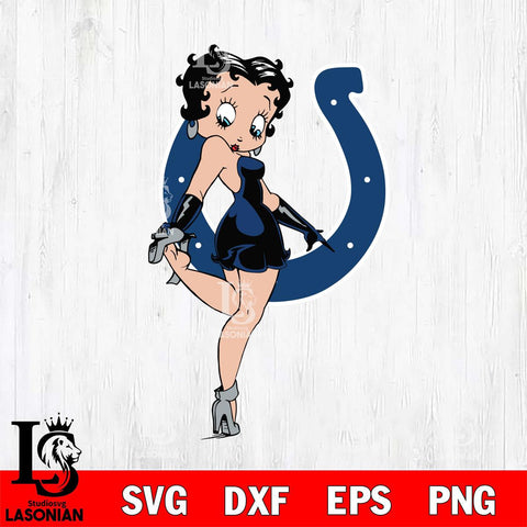 Indianapolis Colts Betty Boop Girl Fan Svg Eps Dxf Png File, Digital Download, Instant Download