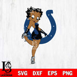 Indianapolis Colts Betty Boop Girl Fan SVG Svg Eps Dxf Png File, Digital Download, Instant Download