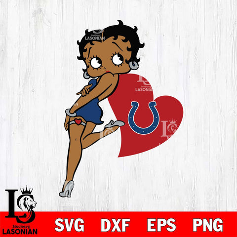 Indianapolis Colts Betty Boop Girl Love SVG Svg Eps Dxf Png File, Digital Download, Instant Download