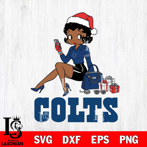 Indianapolis Colts Betty Boop Phone File Cut, NFL SVG DXF EPS PNG PDF File, Digital Download , Criucut , Silhouette