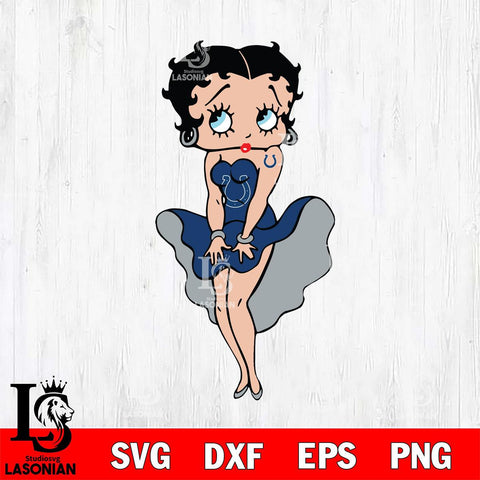 Indianapolis Colts Betty Boop Sexy Cheering Svg Eps Dxf Png File, Digital Download, Instant Download