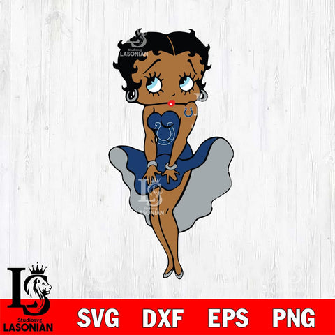 Indianapolis Colts Betty Boop Sexy Cheering SVG Svg Eps Dxf Png File, Digital Download, Instant Download