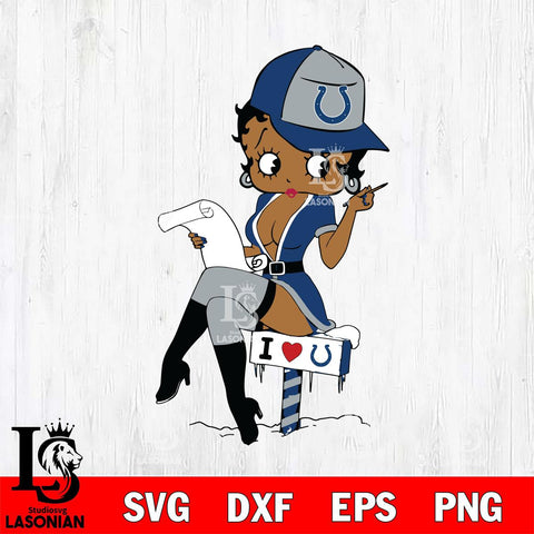 Indianapolis Colts Betty Boop Sexy Fan SVG Svg Eps Dxf Png File, Digital Download, Instant Download