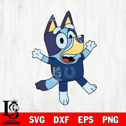 Indianapolis Colts Bluey 3 NFL Svg Eps Dxf Png File, Digital Download, Instant Download