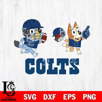 Indianapolis Colts Bluey Chilli NFL 2 Svg Eps Dxf Png File, Digital Download, Instant Download