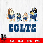 Indianapolis Colts Bluey Dance Squats Svg Eps Dxf Png File, Digital Download, Instant Download
