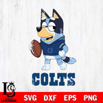Indianapolis Colts Bluey Football Sport Svg Eps Dxf Png File, Digital Download ,Instant Download, Cricut File