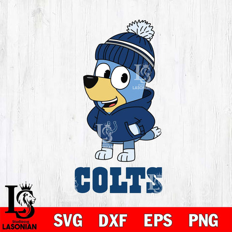 Indianapolis Colts Bluey Hoodie Sport Svg Eps Dxf Png File, Digital Download ,Instant Download, Cricut File