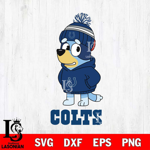 Indianapolis Colts Bluey Hoodie rugby Svg Eps Dxf Png File, Digital Download ,Instant Download, Cricut File