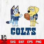 Indianapolis Colts Bluey Lucky Svg Eps Dxf Png File, Digital Download, Instant Download