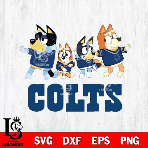 Indianapolis Colts Bluey Mode Dance Squats Svg Eps Dxf Png File, Digital Download, Instant Download