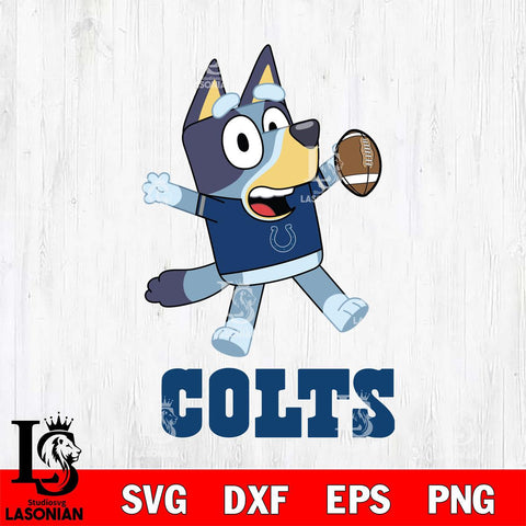 Indianapolis Colts Bluey Sport Football Cricut Files,Bluey Svg file,Digital Download ,Instant Download