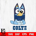 Indianapolis Colts Bluey Styles Football Cricut Files,Bluey Svg file,Digital Download ,Instant Download