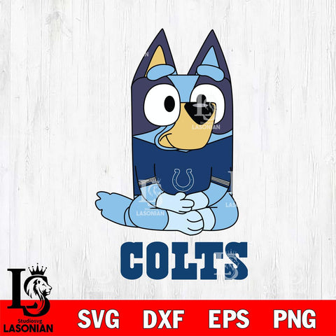 Indianapolis Colts Bluey Styles Football Cricut Files,Bluey Svg file,Digital Download ,Instant Download