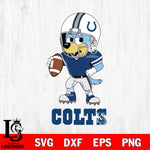 Indianapolis Colts Bluey rugby Svg Eps Dxf Png File, Digital Download ,Instant Download, Cricut File