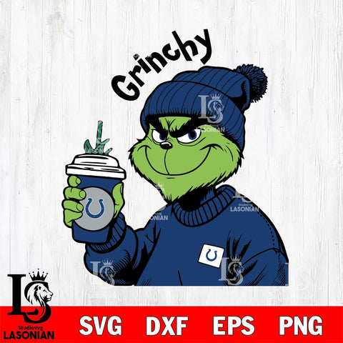 Indianapolis Colts Boujee Grinch 10 Svg Eps Dxf Png File, Digital Download, Instant Download