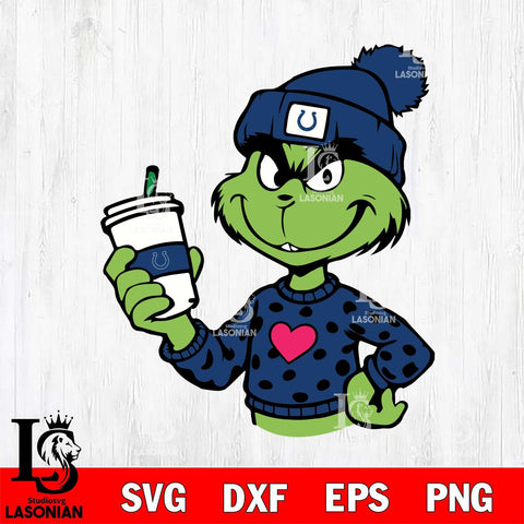 Indianapolis Colts Boujee Grinch 11 Svg Eps Dxf Png File, Digital Download, Instant Download
