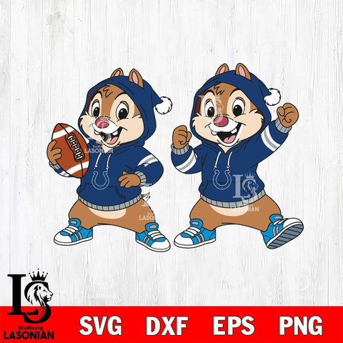 Indianapolis Colts Chip và Dale Football File Cut, NFL SVG DXF EPS PNG FILE, Digital Download , Criucut , Silhouette